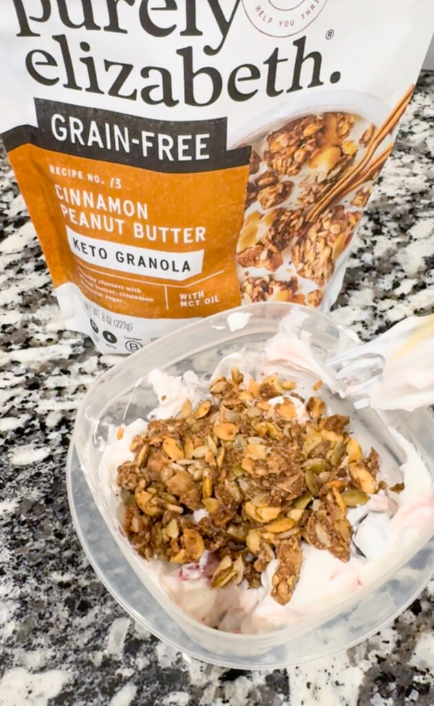 gluten free yogurt granola parfait snack idea