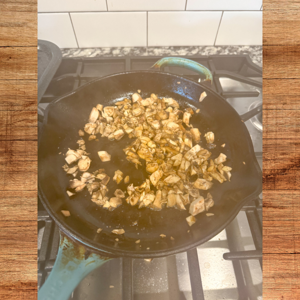 saute mushrooms