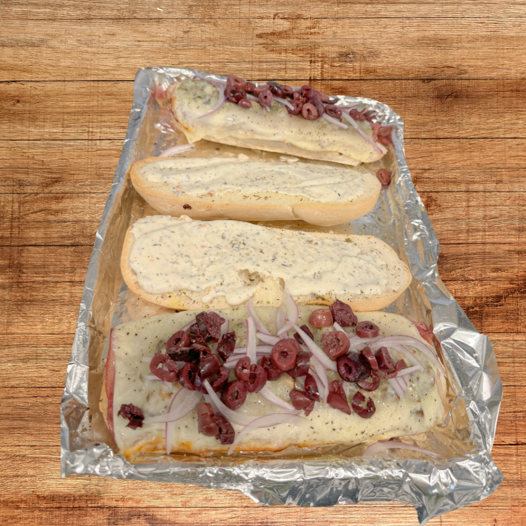 olives and onions sandwiches